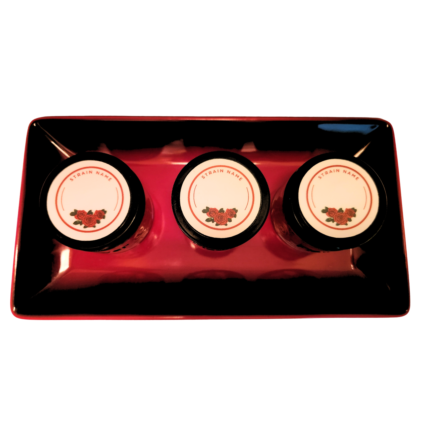 Rose Rolling Tray with Flower Storage
