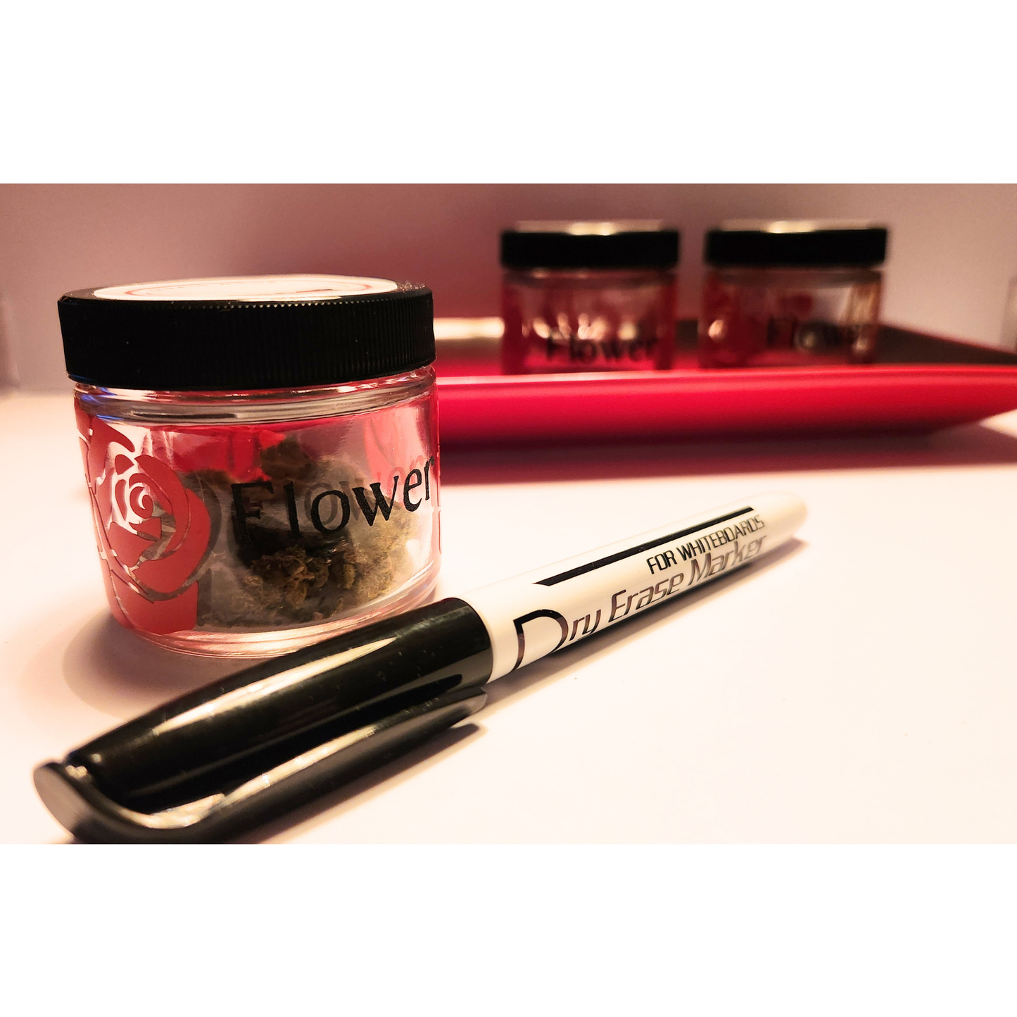 Rose Rolling Tray with Flower Storage