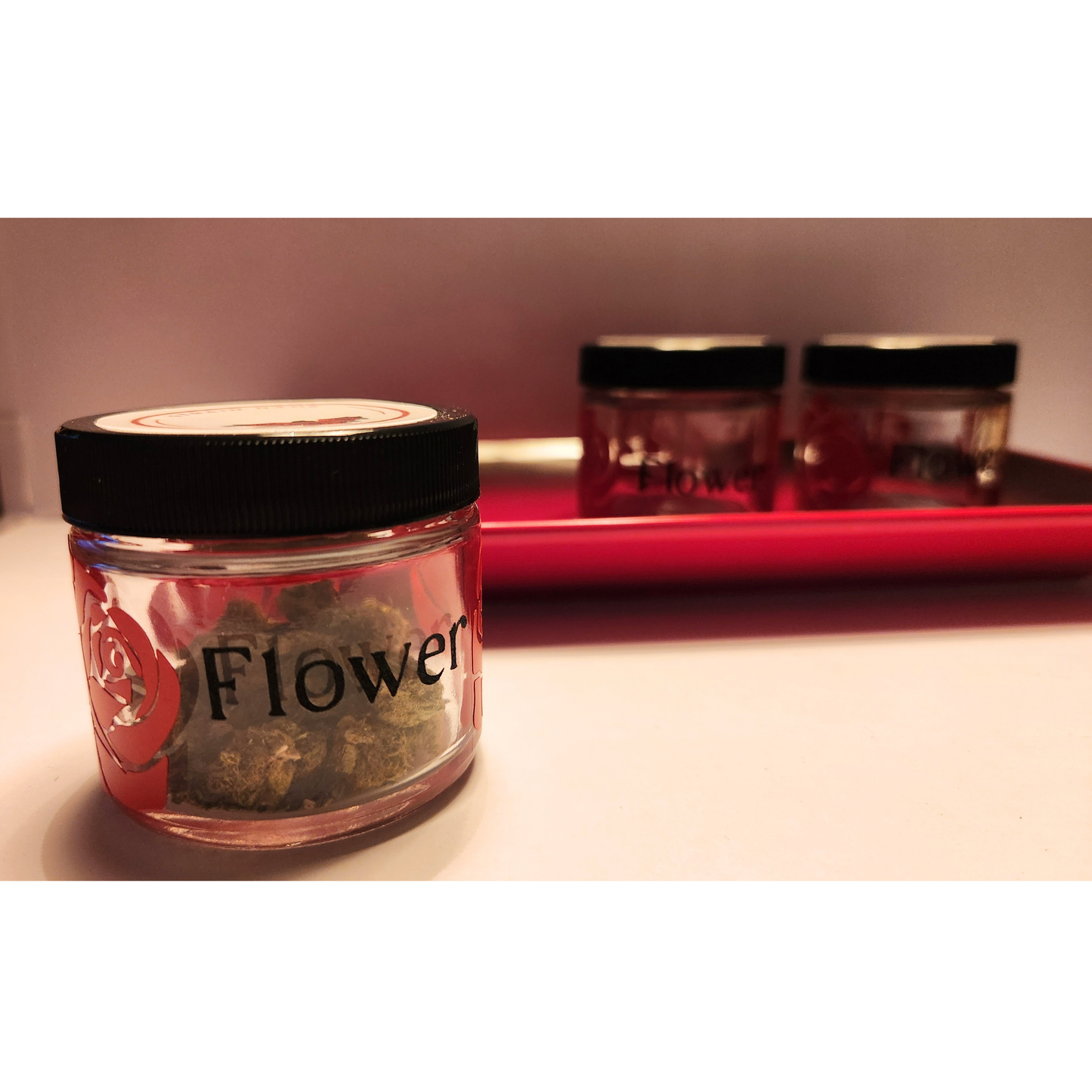 Rose Rolling Tray with Flower Storage