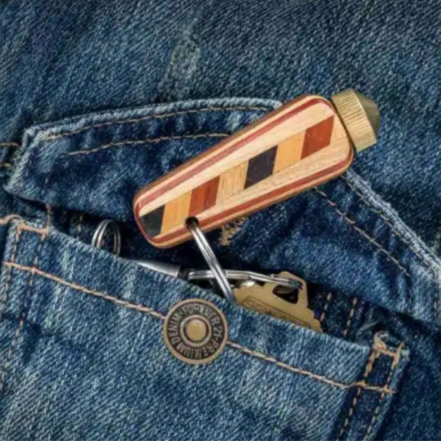 Wooden Pipe Keychain