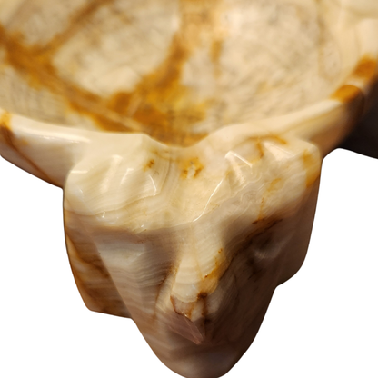 Vintage Mayan Carved Alabaster Ashtray