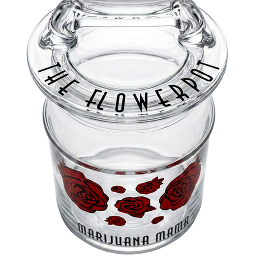 MM Vintage Glass Flowerpot